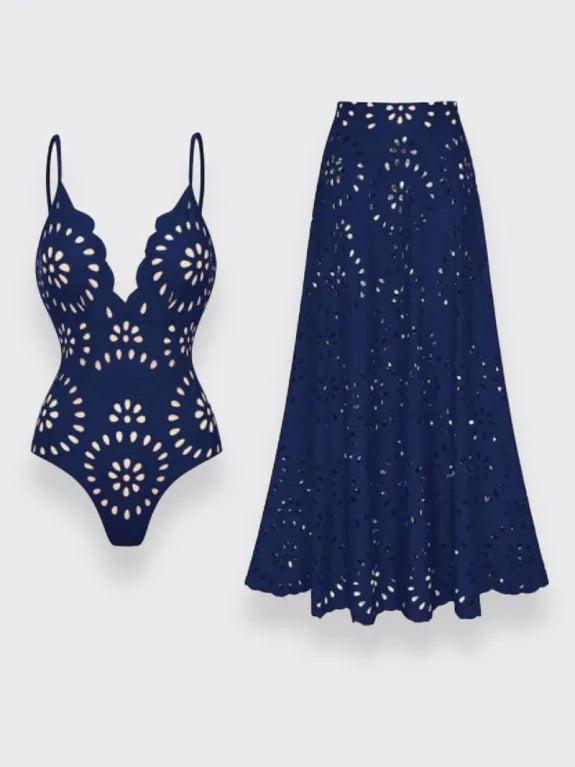 ADRIANA® One Piece Swimsuit and Skirt