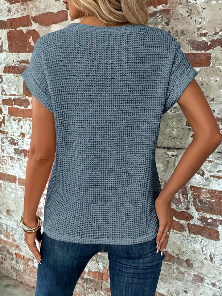 Monroe Waffle Knit Twist T-Shirt