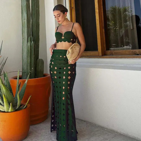 ADRIANA® One Piece Swimsuit and Skirt