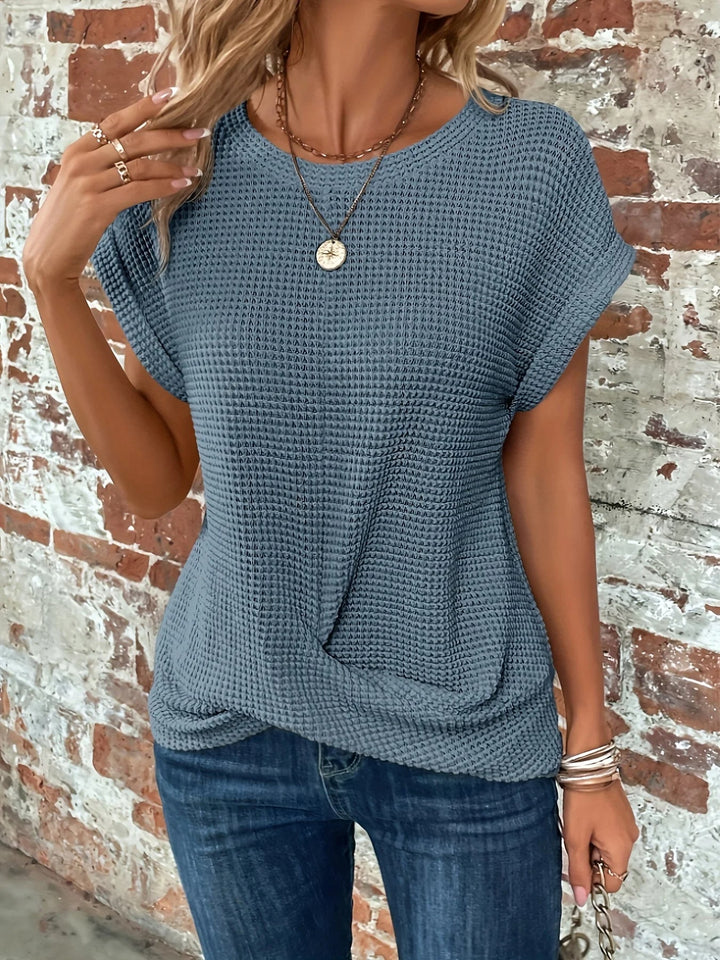 Monroe Waffle Knit Twist T-Shirt