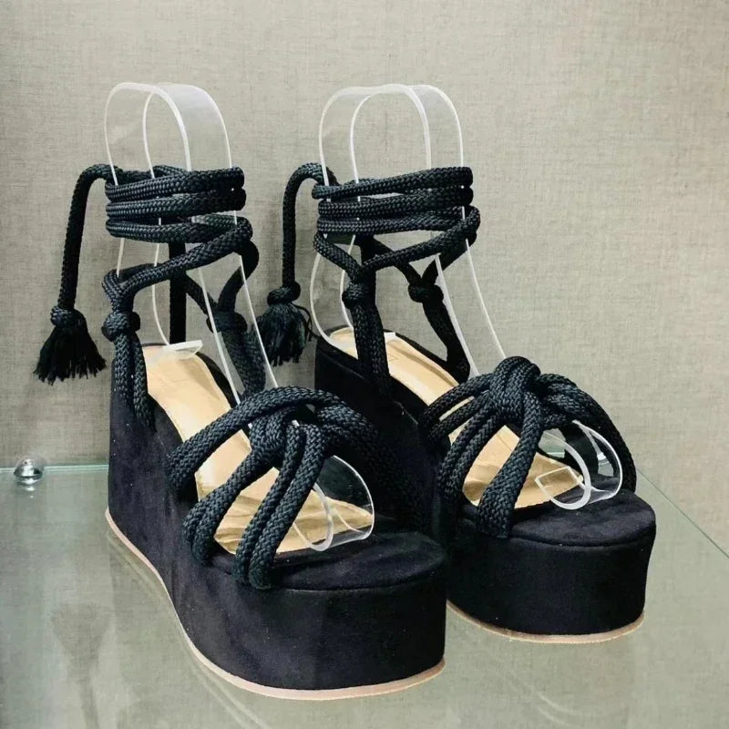 Horizon Lace-Up Platform Wedge