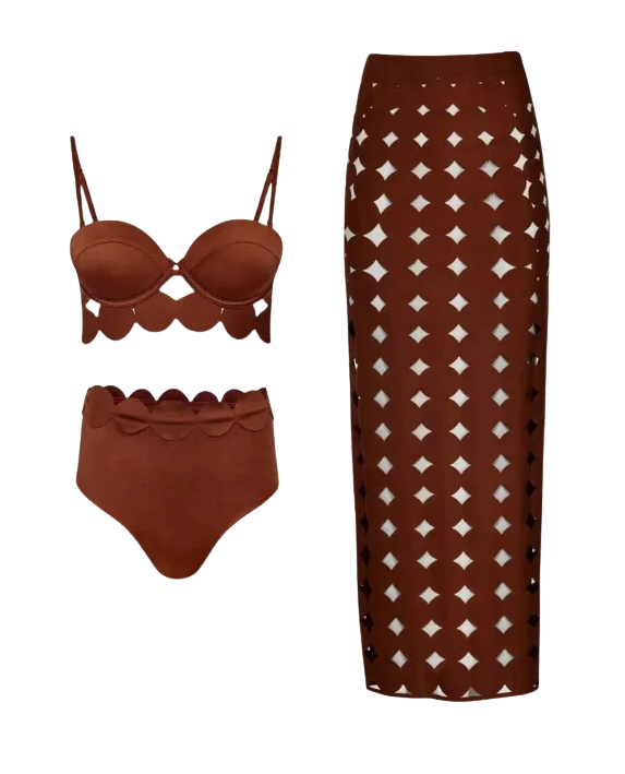 ADRIANA® One Piece Swimsuit and Skirt