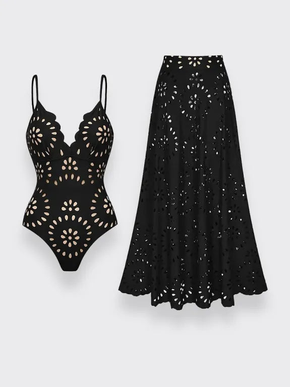 ADRIANA® One Piece Swimsuit and Skirt