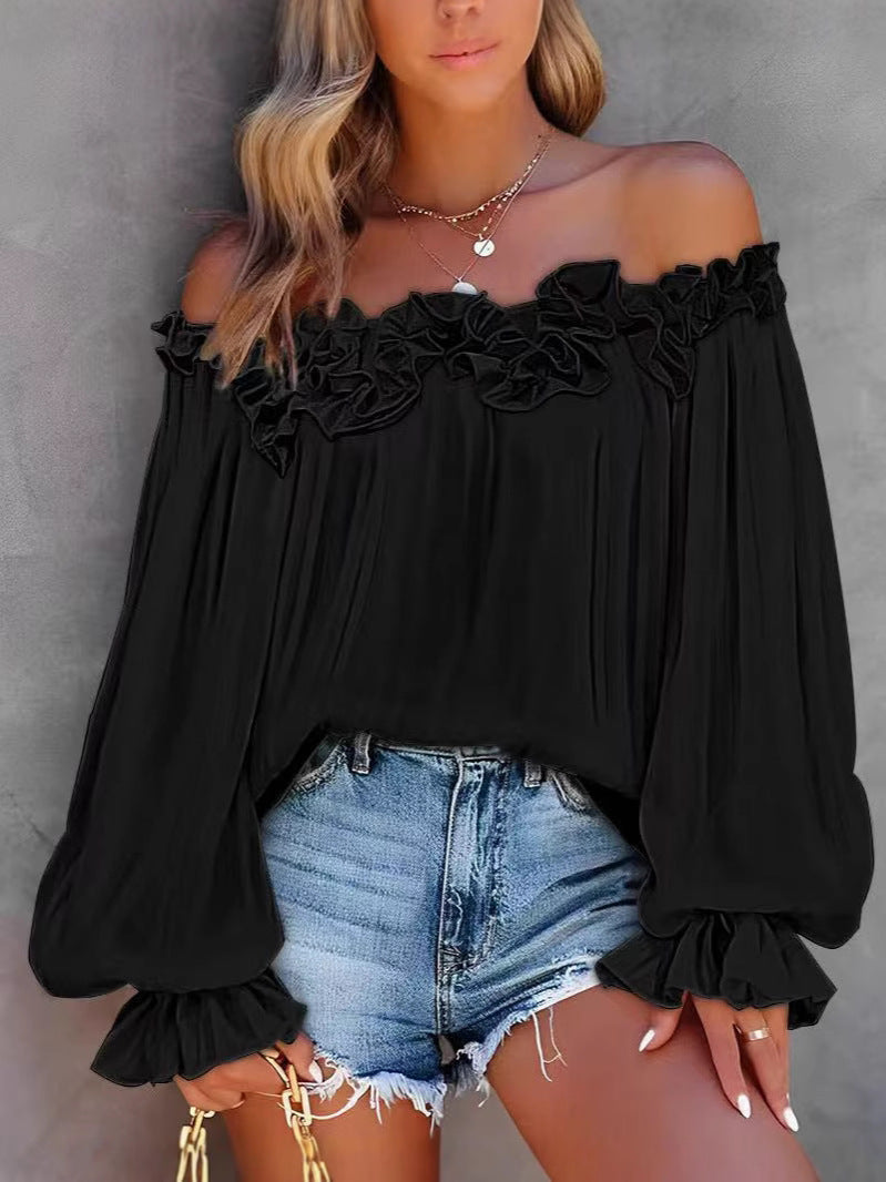 Eulla™ - Ruffle-Hem Off‑Shoulder Blouse