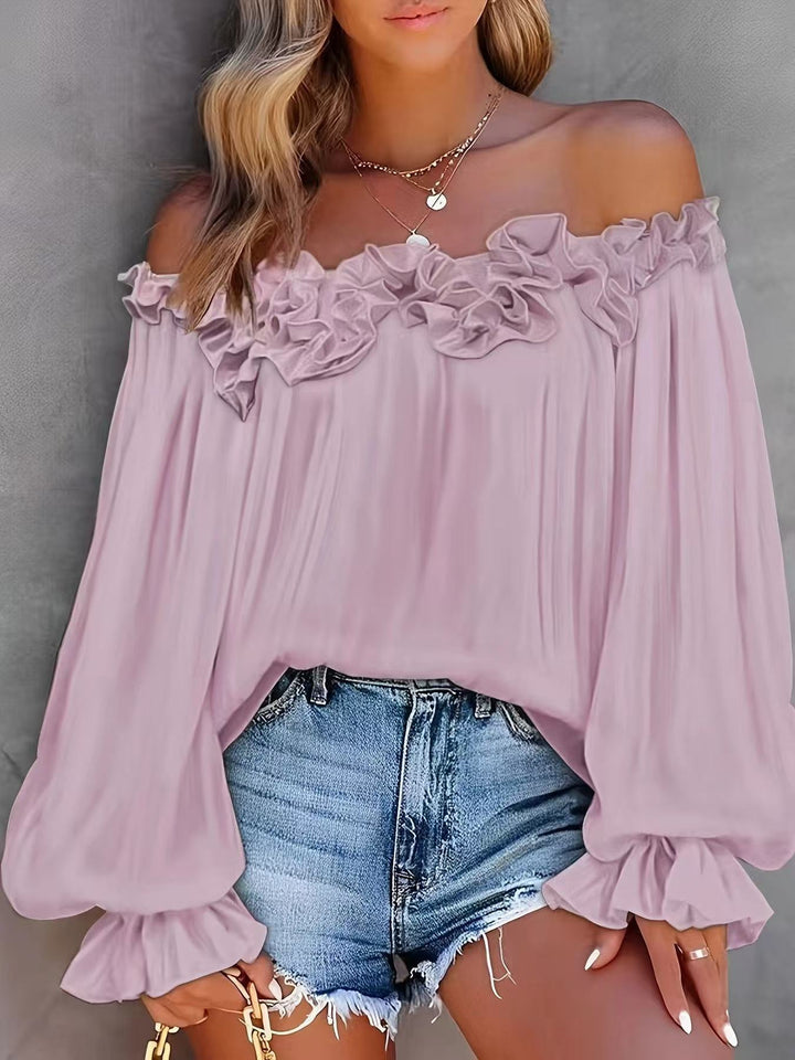Eulla™ - Ruffle-Hem Off‑Shoulder Blouse