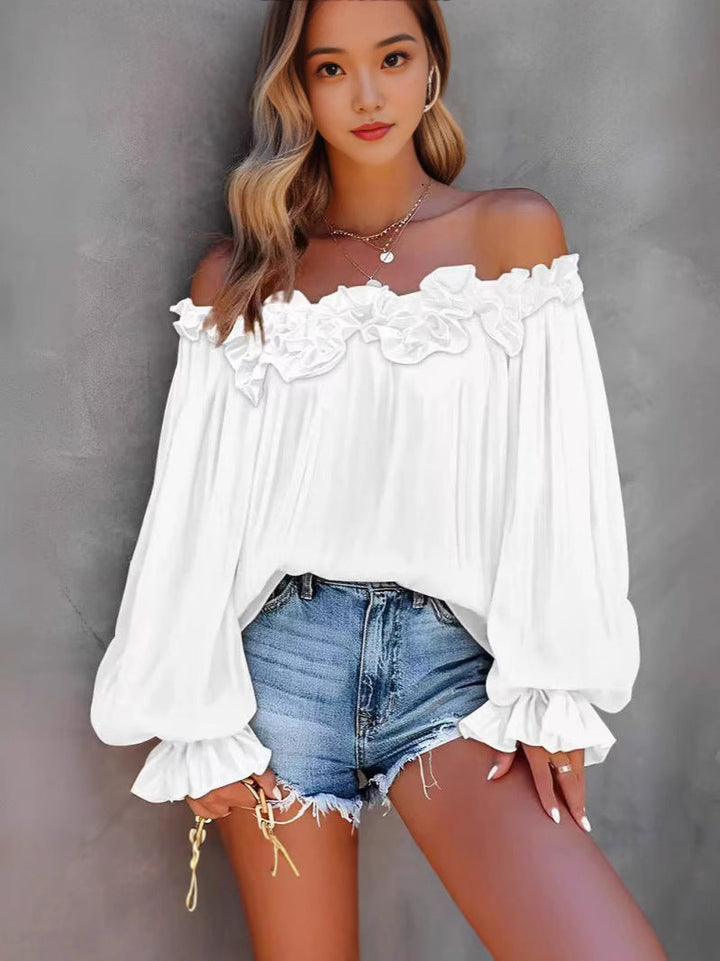 Eulla™ - Ruffle-Hem Off‑Shoulder Blouse